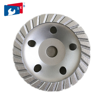 China Carbon Steel Diamond Cup Wheel With Turbo Wave For Grinding Granite Stone supplier