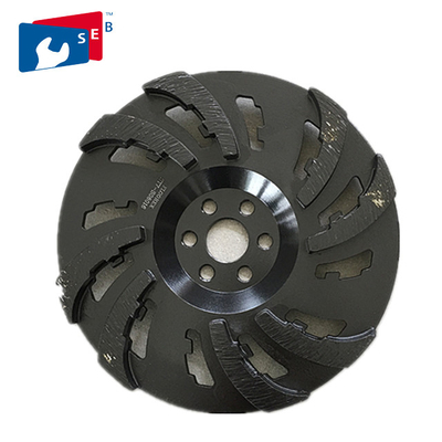 China 5'' Black Diamond Grinding Cup Wheel With Full Segment For Marbal Edge supplier