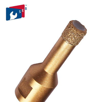 China Durable Stone Core Drill Bits , Diamond Hole Saw Drill Bit Used For Angle Grinder supplier