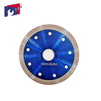 China 115 X 10 Mm Diamond Saw Blades Blue Color Polish Or Painted Finishing supplier