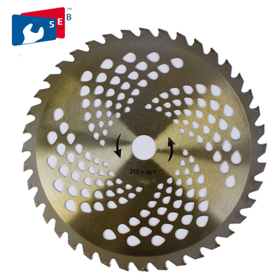 China 255mm TCT Circular Bush Cutting Saw Blade for Grass Bamboo Fence supplier