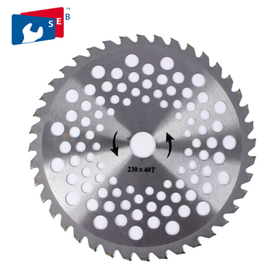 China 230 250 Mm Grass TCT Saw Blade , 36 / 40T Tungsten Carbide Tipped Saw Blade supplier
