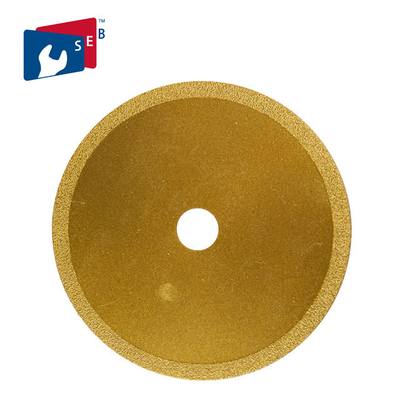 China 125 Mm Vacuum Brazed Diamond Blades Yellow Color Integral Structure High Speed supplier