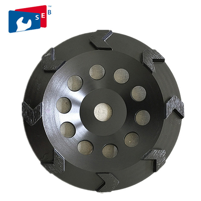 China 125mm Arrow Segmented Diamond Cup Wheel with for Grinding Concrete Marble Floor supplier