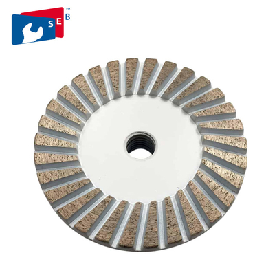 China White Turbo Concrete Cup Wheel with Wet Grinding for Granite Marble supplier
