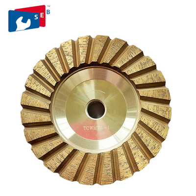 China 4 inch Cyclone Shape Diamond Cup Wheel with Wet Grinding for Concrete Floor supplier