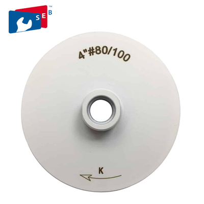 China White 4 Inch Concrete Grinding Disc Continuous Rim For Marble Floor supplier