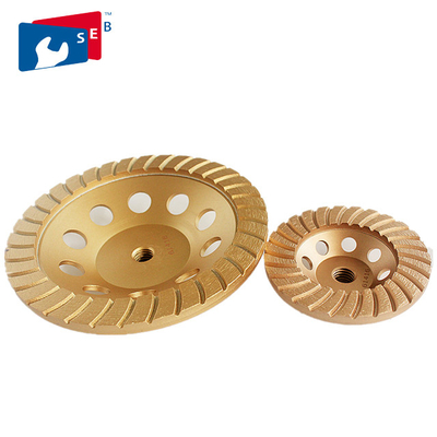 China Hot Press Diamond Cup Wheel , Diamond Floor Grinding Disc With Arrow Segment supplier