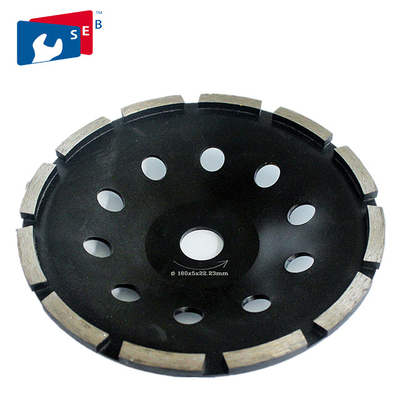 China 180mm Angle Grinder Diamond Cup Wheel Black Color For Concrete Floor supplier