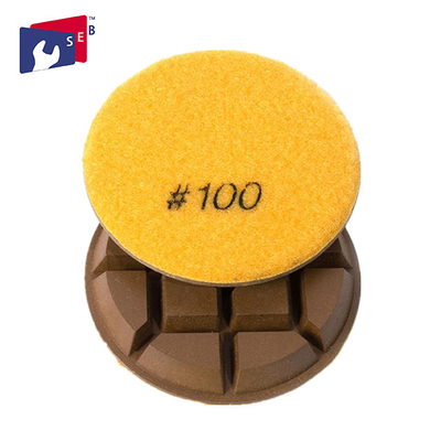 China Wet Block Hand Diamond Sanding Pads 4 Inch For Polishing Marble Concrete Tile supplier
