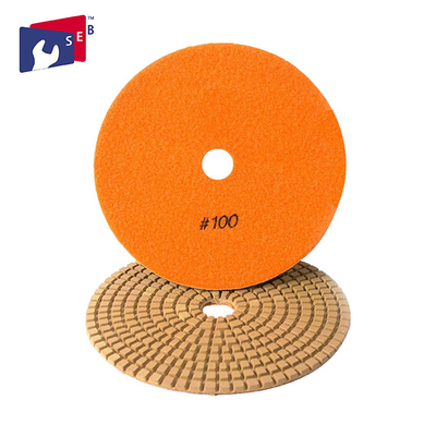 China Orange Diamond Stone Polishing Pads , 5 Inch Concrete Polishing Pads supplier