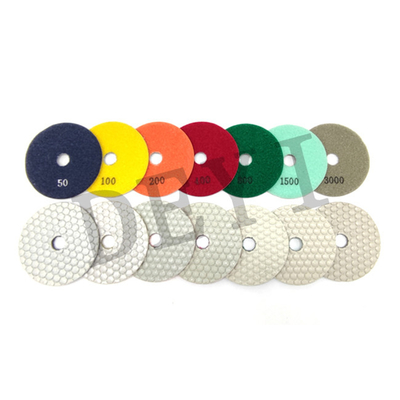 CE Flexible Dry Polishing Pads For Granite Marble 100mm