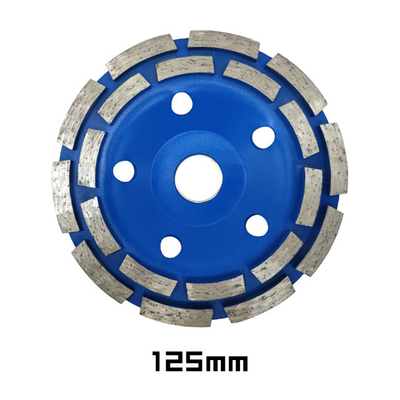 Blue 5 Inch Double Row Grinding Diamond Cup Wheel Sintered
